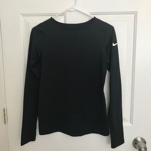 Nike Dr-Fit Performance Fleece Lined Thumbhole Top Size XL Black